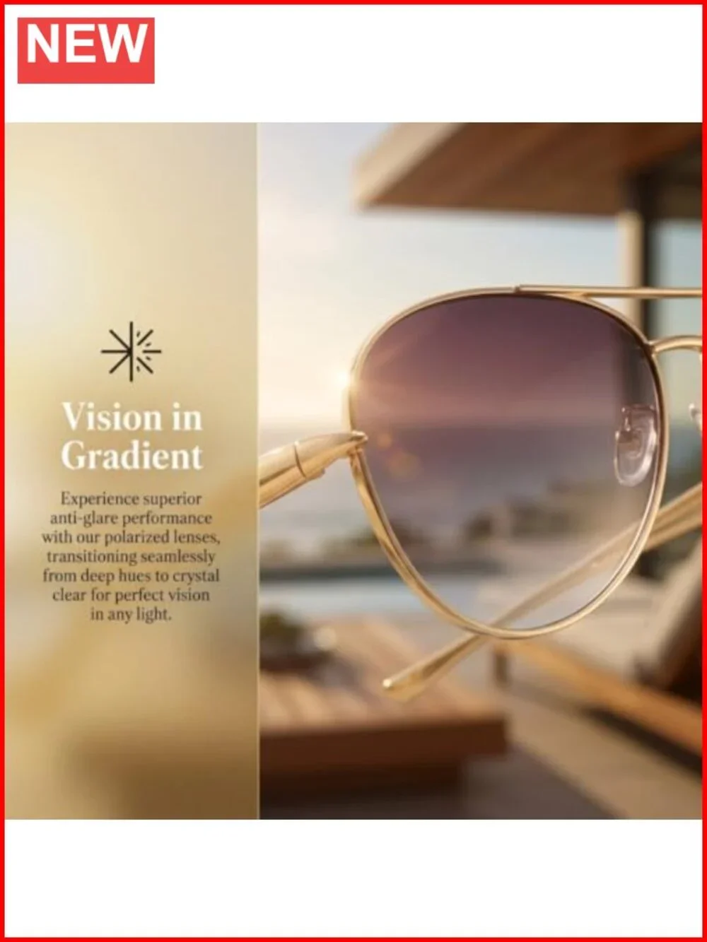 Oversized Pilot Sunglasses, Frog Eye Metal Frame UV400 Shades